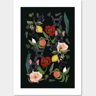 Botanical and Black Frenchie Posters and Art